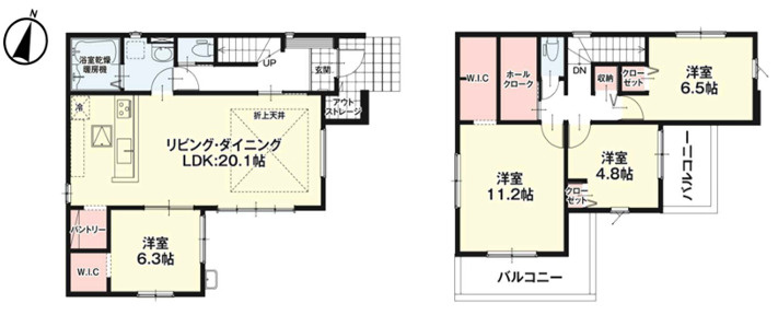 福岡市西区富士見1期　１号棟の間取り