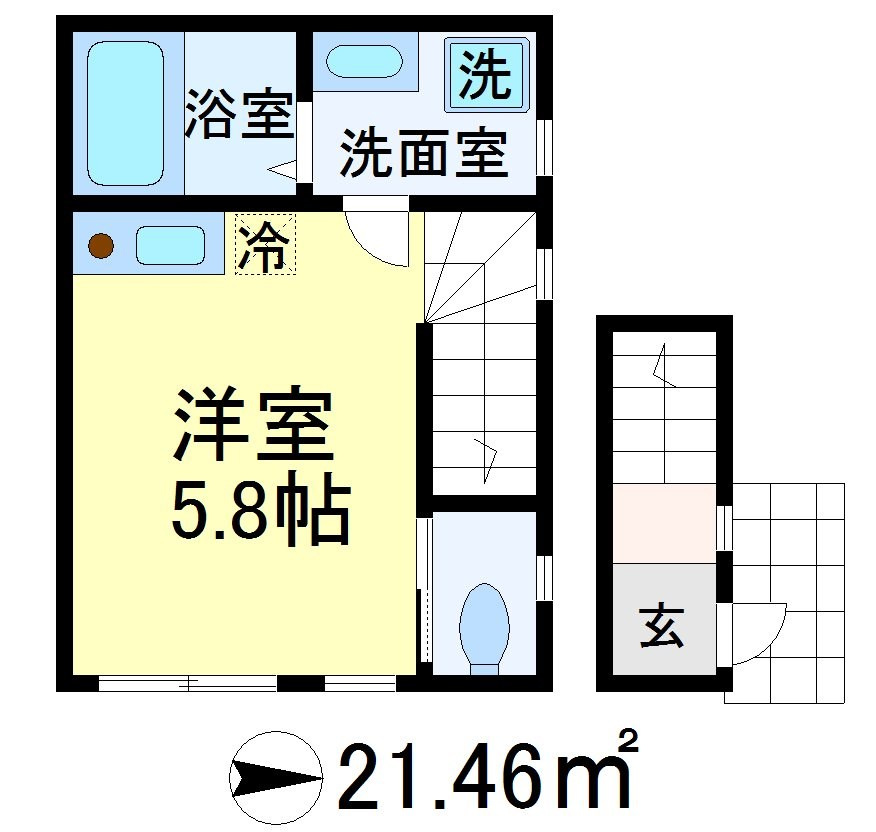 世田谷区桜丘１丁目のアパートの間取り