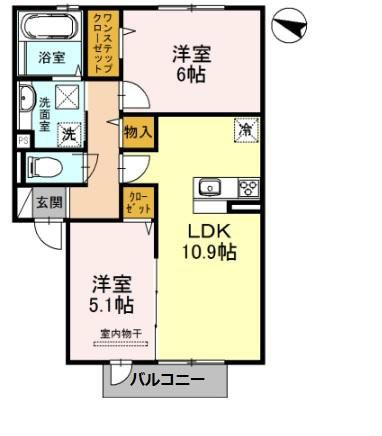 クレア B棟の間取り