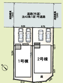 春日市伯玄町第１　２号棟の区画図