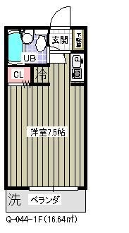 ローズアパート（Ｑ－０４４）の間取り