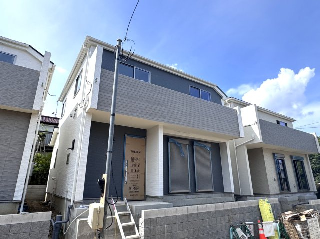 柏市東中新宿３丁目新築戸建の外観|B号棟外観・8月9日撮影・もうすぐ完成！