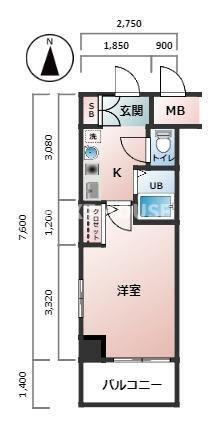 エスリード南森町の間取り