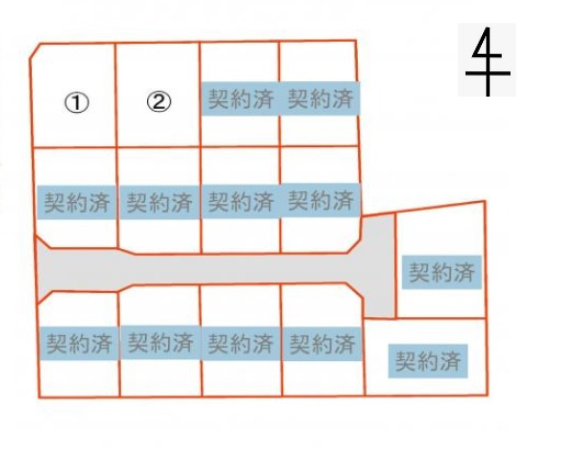 沖縄市大里Ⅱ期（全14棟）2号棟の区画図|2号棟　