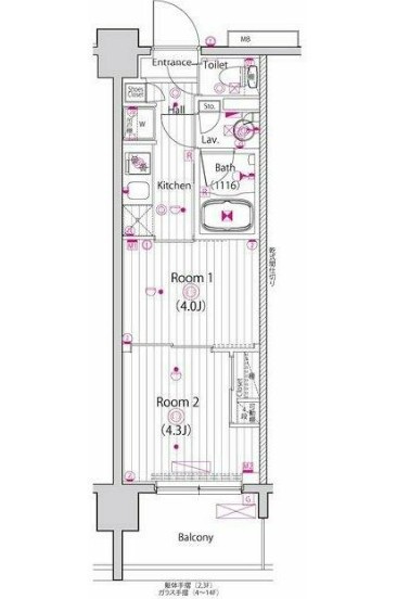 江東区東砂３丁目の賃貸マンションの間取り