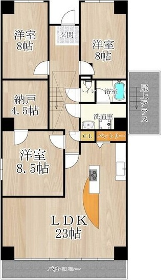アプリコの間取り