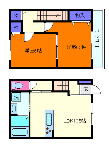 マーベラス西岡本Ⅱの間取り
