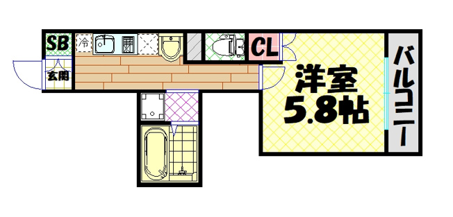 【間取り】 | みおつくし東なんば