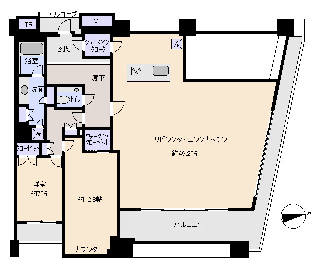 ザ・クレストタワー熱海の間取り