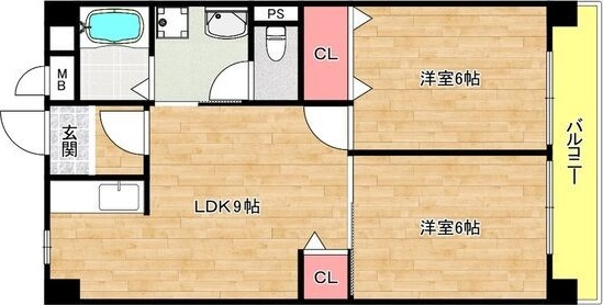 ロイヤルハイツ河田の間取り