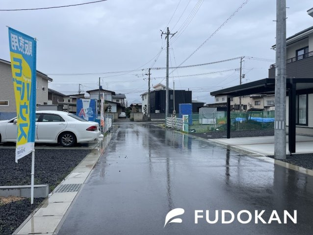 山形市沼木【2号棟】Z空調の前面道路含む現地写真|前面道路になります。