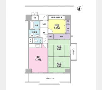 【間取り】 | ポルト堺２