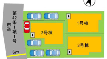春日市一の谷1丁目1期　３号棟の区画図