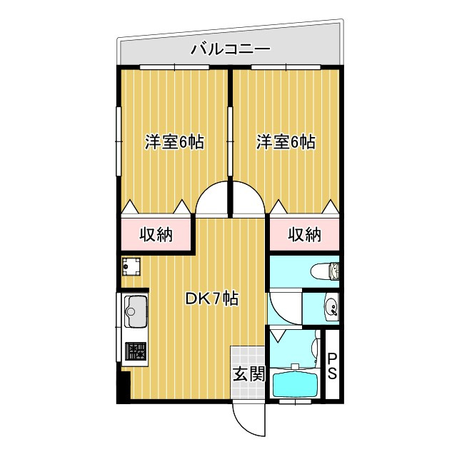 浜の宮コーポの間取り