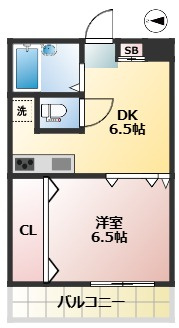 メゾンクボタ　宅配BOX　バストイレ別　TVドアフォンの間取り