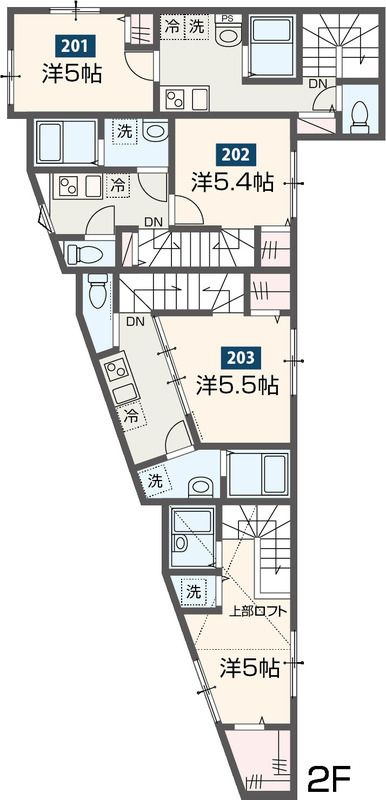 MELDIA一ノ割の間取り