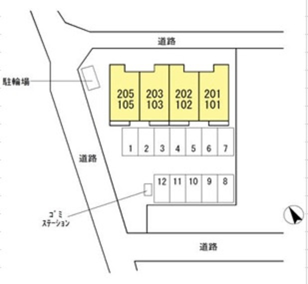 メゾン・ラ・パトリアＪの区画図