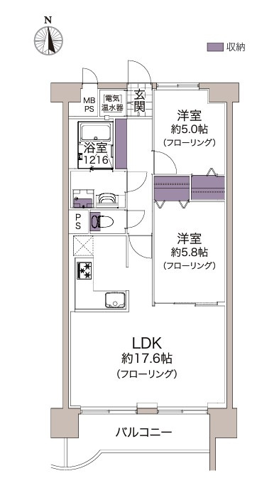 チサンマンション花京院の間取り