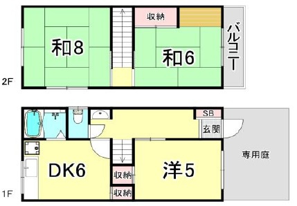上高丸３丁目　中古戸建の間取り