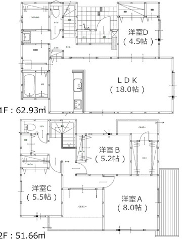 福岡市西区今津16期　59号棟の間取り