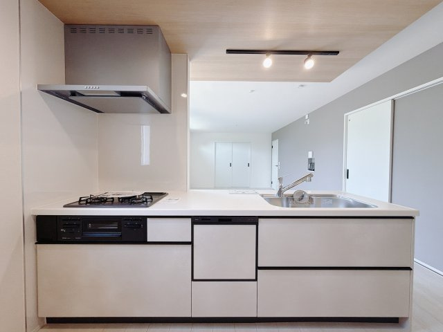 【新築戸建】藤岡市下栗須24-1期のキッチン|■キッチン｜作業がはかどる広々カウンタースペース。会話がはずむ「オープンキッチン」なので家族とのコミュニケーションも活発になります。