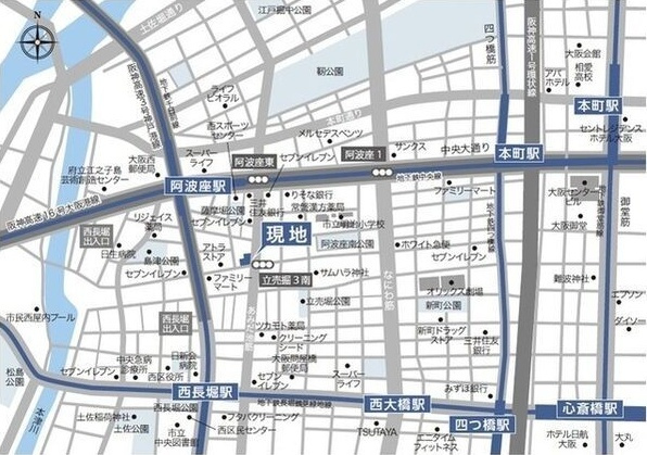 TLRレジデンス本町WESTの地図