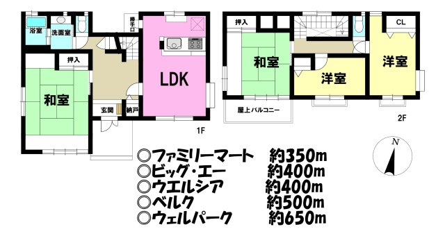 中古戸建の間取り