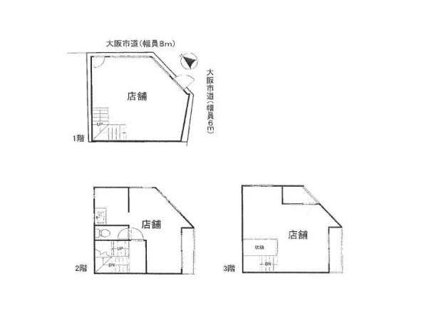 西区本田連棟店舗の間取り