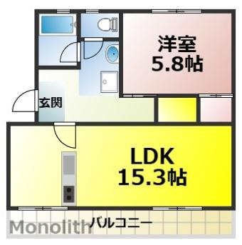 泉北茶山台２丁３番４号棟の間取り