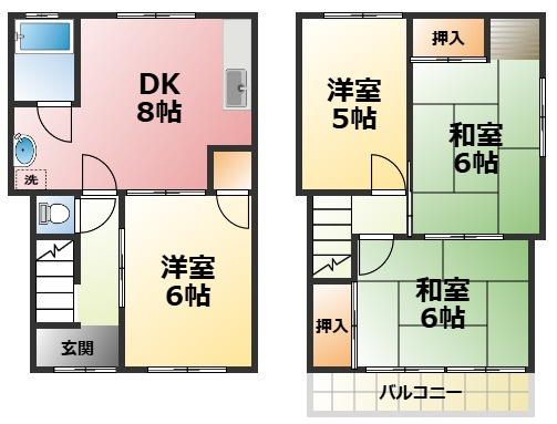 甲子園九番町戸建ての間取り