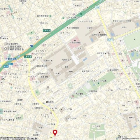 ハイシティ三軒茶屋第1の地図