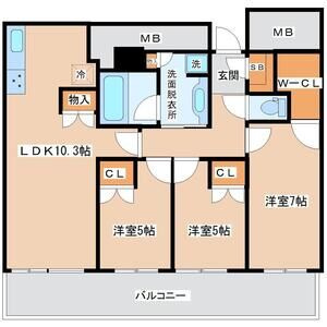 パークハウス仙台五橋タワーの間取り