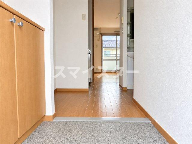 蕨市南町１丁目のアパートの玄関