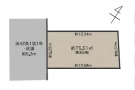 渋谷区上原　建築条件付売地の土地図