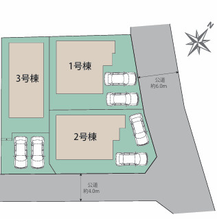 大野城市乙金東３丁目　２号棟の区画図