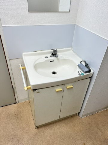 フラワーハイツCの洗面所|コンパクトで使いやすい洗面所