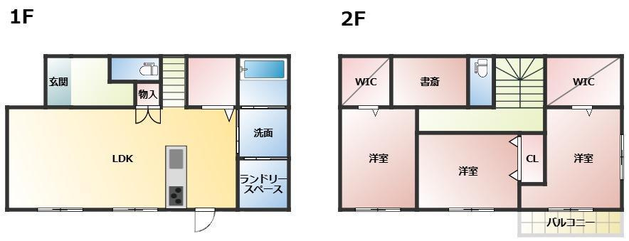 東宮1丁目　中古戸建の間取り