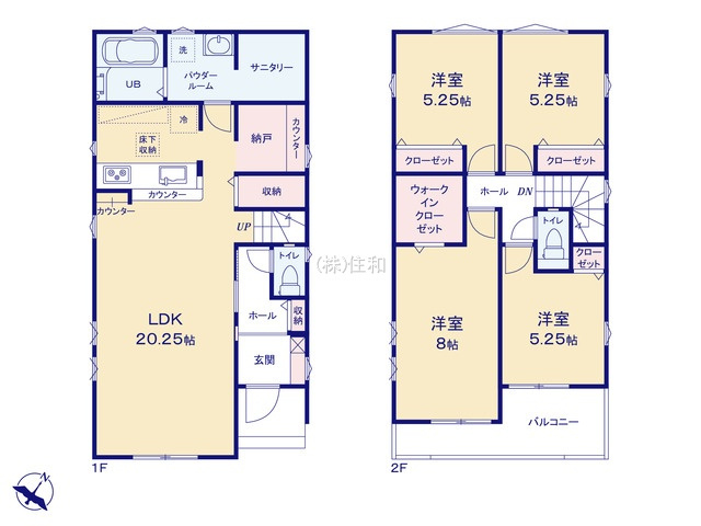 【新築分譲住宅】川越市稲荷町の間取り