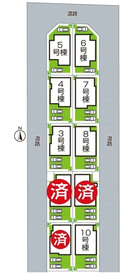 川西市清和台東　第6期　新築一戸建ての区画図|全10区画