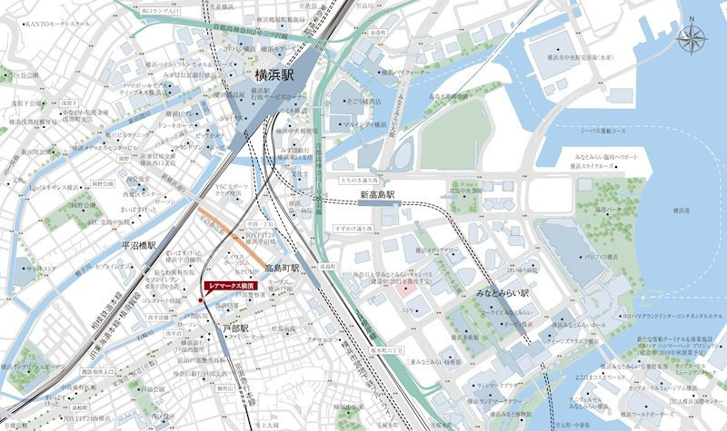 Le'aMARKS横濱の地図