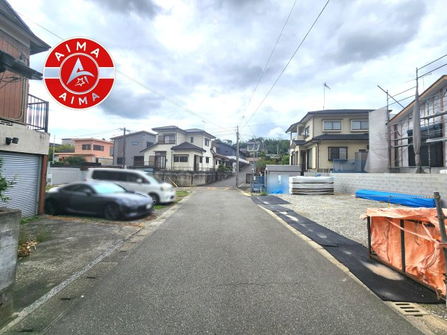筑紫野市大字筑紫第7-1棟（1号棟）の外観|前面道路含む現地の写真です。