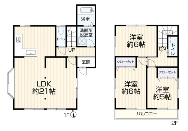 松戸市中和倉中古戸建の間取り|南向き・4LDK