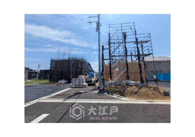 練馬区大泉町１丁目全６棟新築戸建　長期優良認定住宅の前面道路含む現地写真
