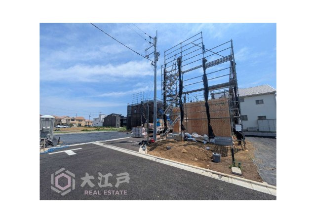 練馬区大泉町１丁目全６棟新築戸建　長期優良認定住宅の前面道路含む現地写真