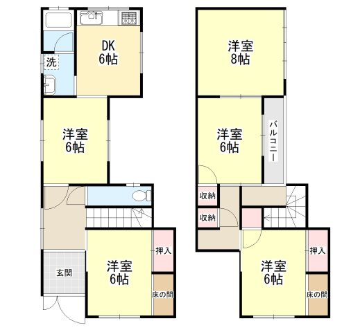 あやめ池戸建の間取り