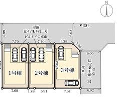 春日市一の谷４丁目　１号棟の区画図