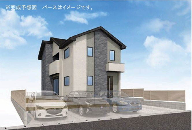 ケイアイフィット　ひたちなか市東大島　2期 　限定1棟！の完成予想図|9月完成予定です。お気軽にお問い合わせください！