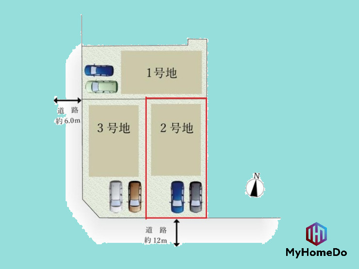 春日井市前並町　6期の区画図