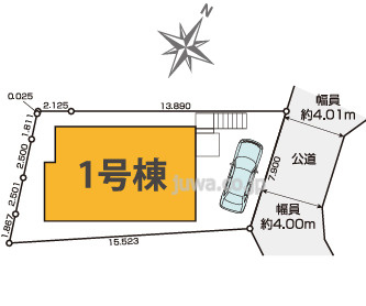 【新築分譲住宅】富士見市針ヶ谷4期の区画図