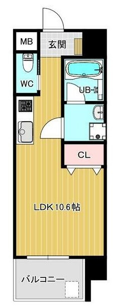 熊本市中央区上水前寺２丁目の賃貸マンションの間取り